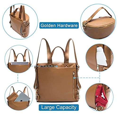 Leather Diaper Backpack Bag with Changing Pad Organizer - Image 4